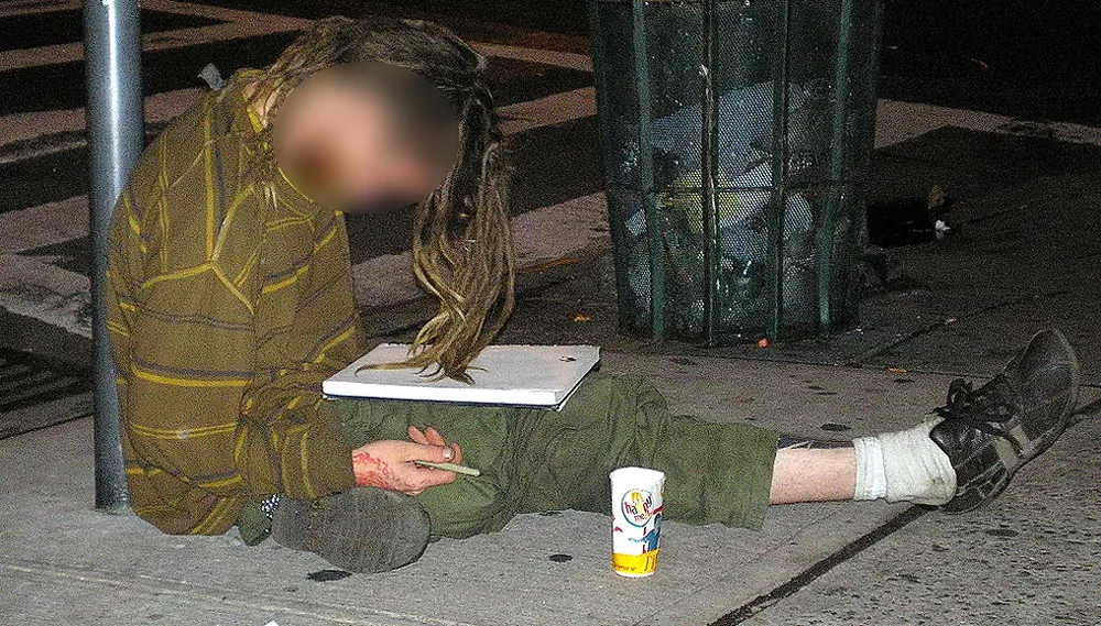 dakloze op straat in new york