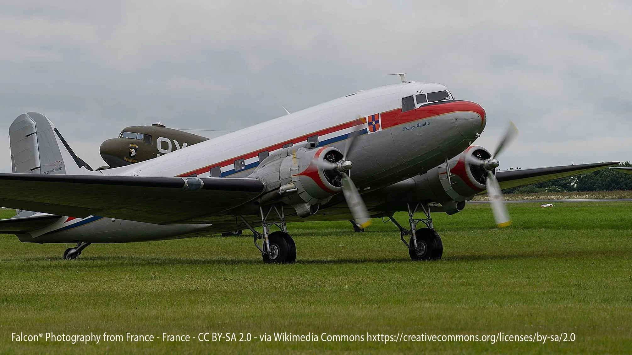 dakota dc3 bijschrift in foto