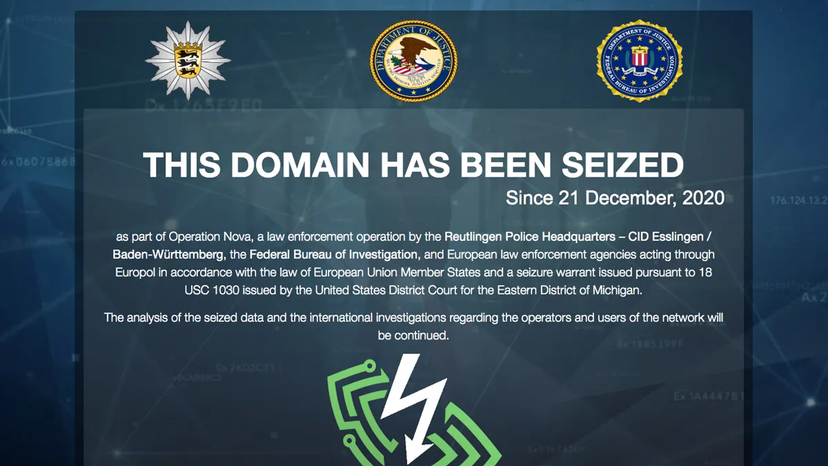 domain inet uitgeschakeld door politie