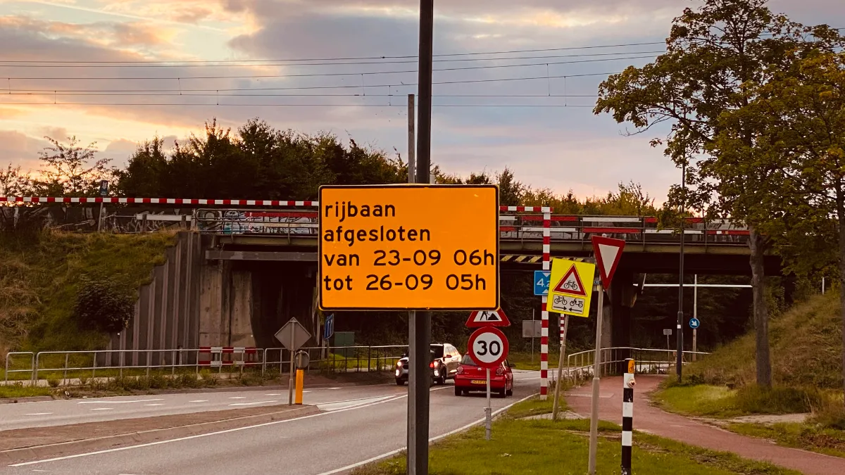 dr nolenslaan spoorbrug wegafsluiting 23 26 september 2022