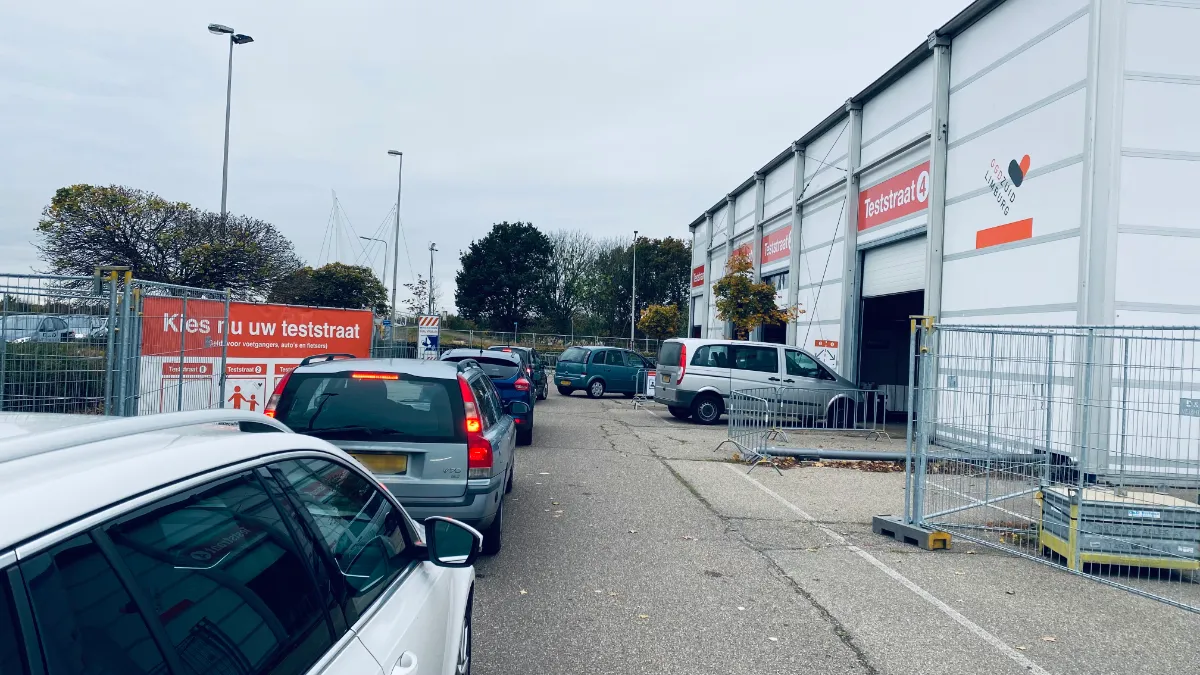 drukte in de teststraat 6 november 2021