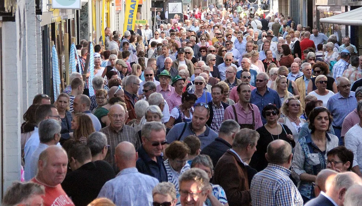 drukte na de optocht