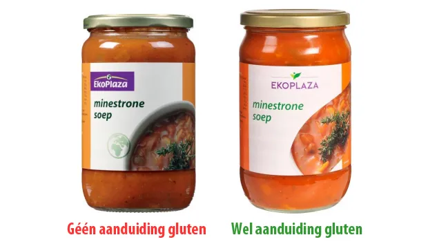 ekoplaza minestronesoep bevat gluten