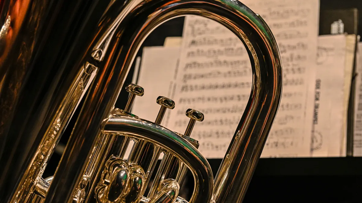 euphonium muziek op pupiter