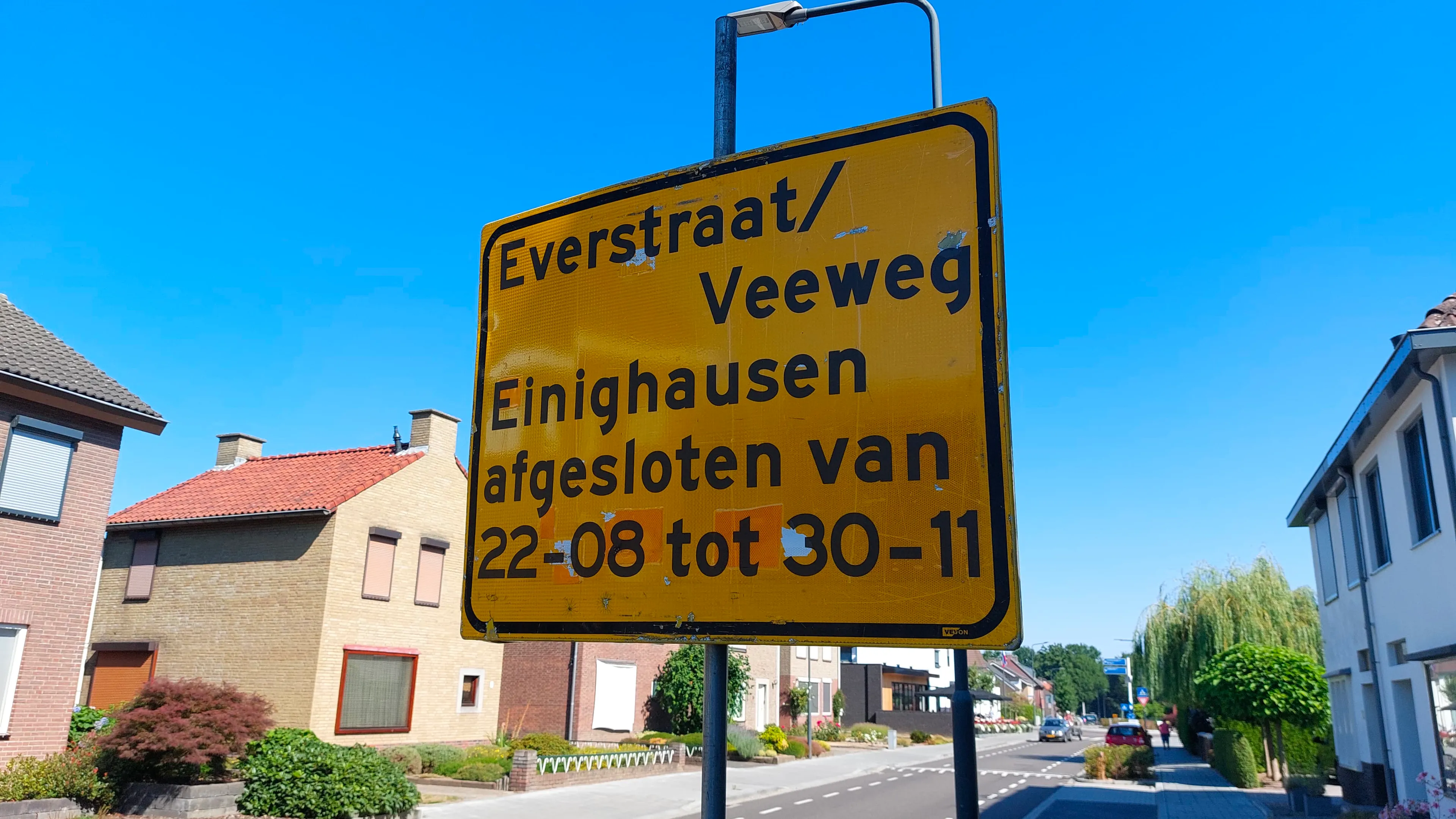 everstraat veeweg afgesloten 2022