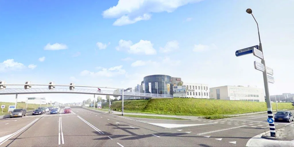 fietsbrug bij vliegveld maa