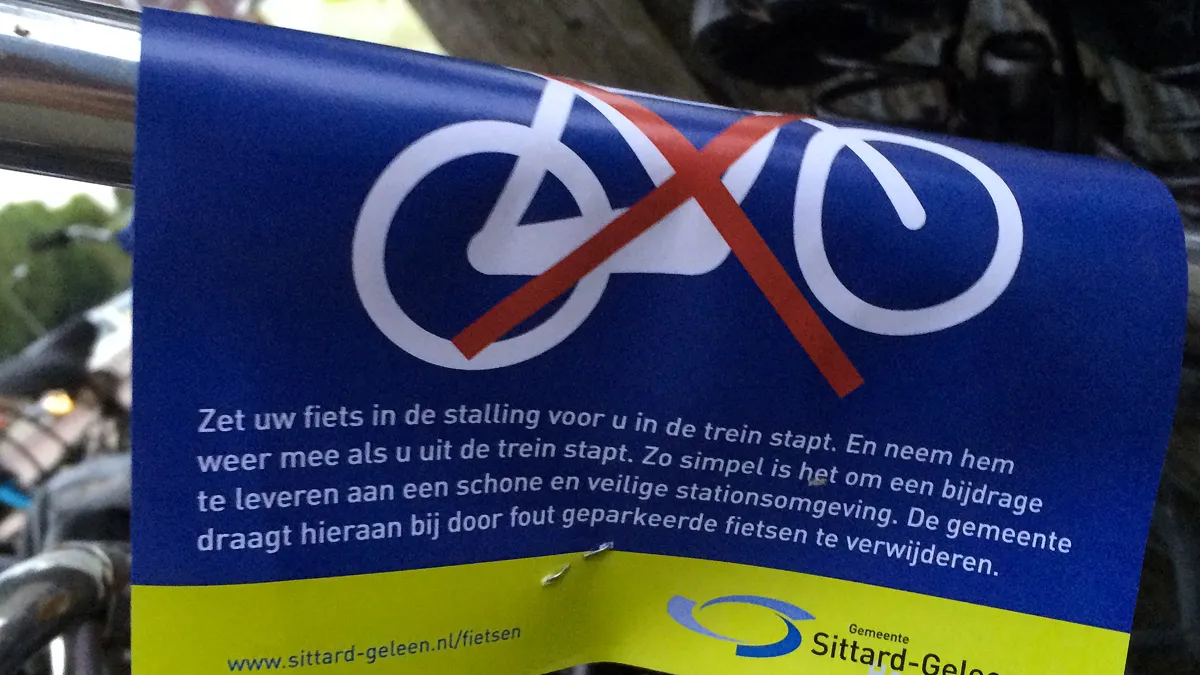 fout gestalde fiets