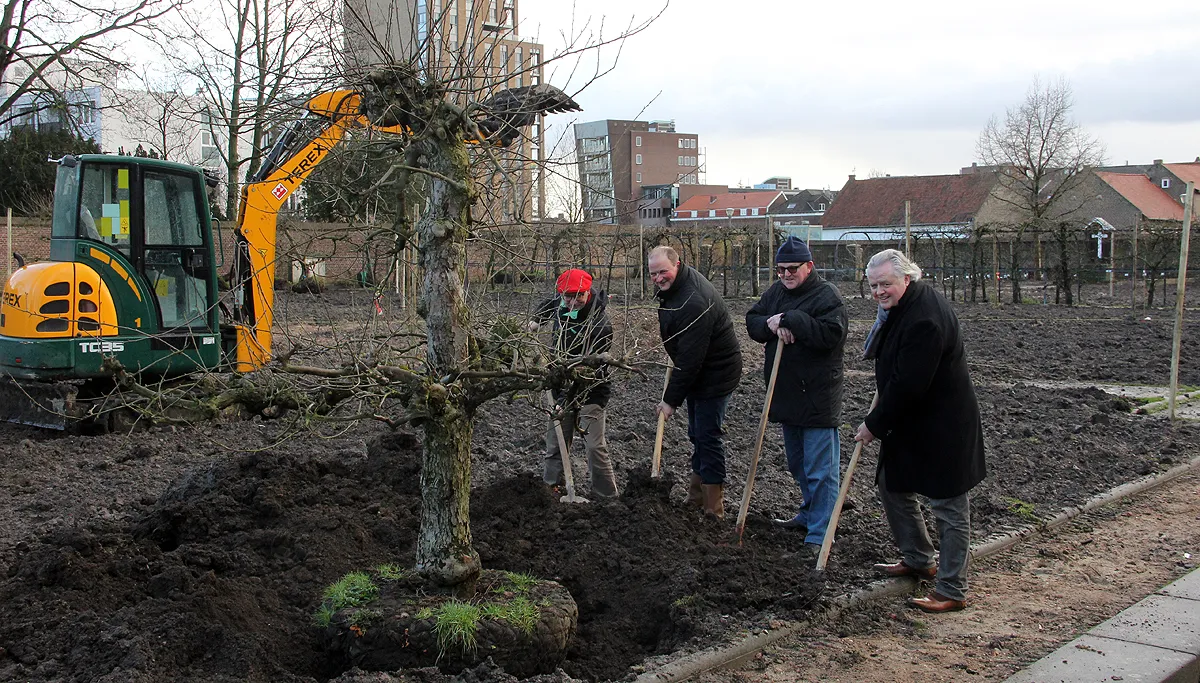 fruitbomen geplant in stadstuin