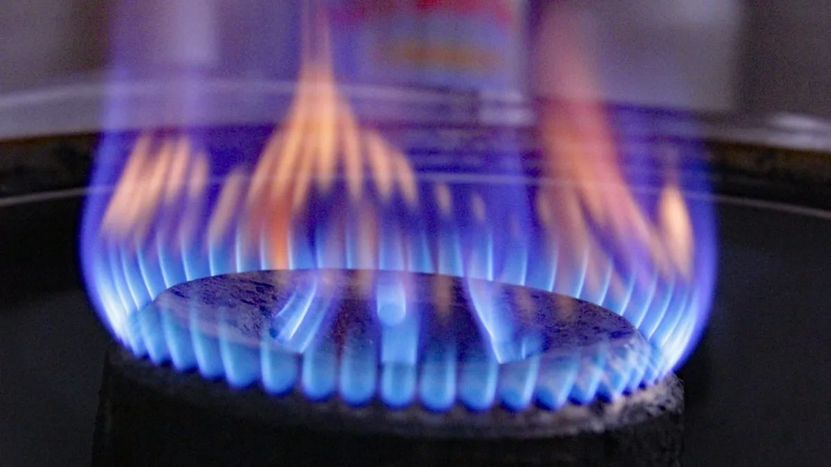 gas gasfornuis van het gas af