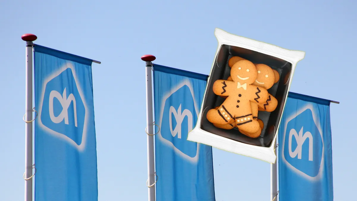gingerbreadman koekjes en vlaggen albert heijn ah