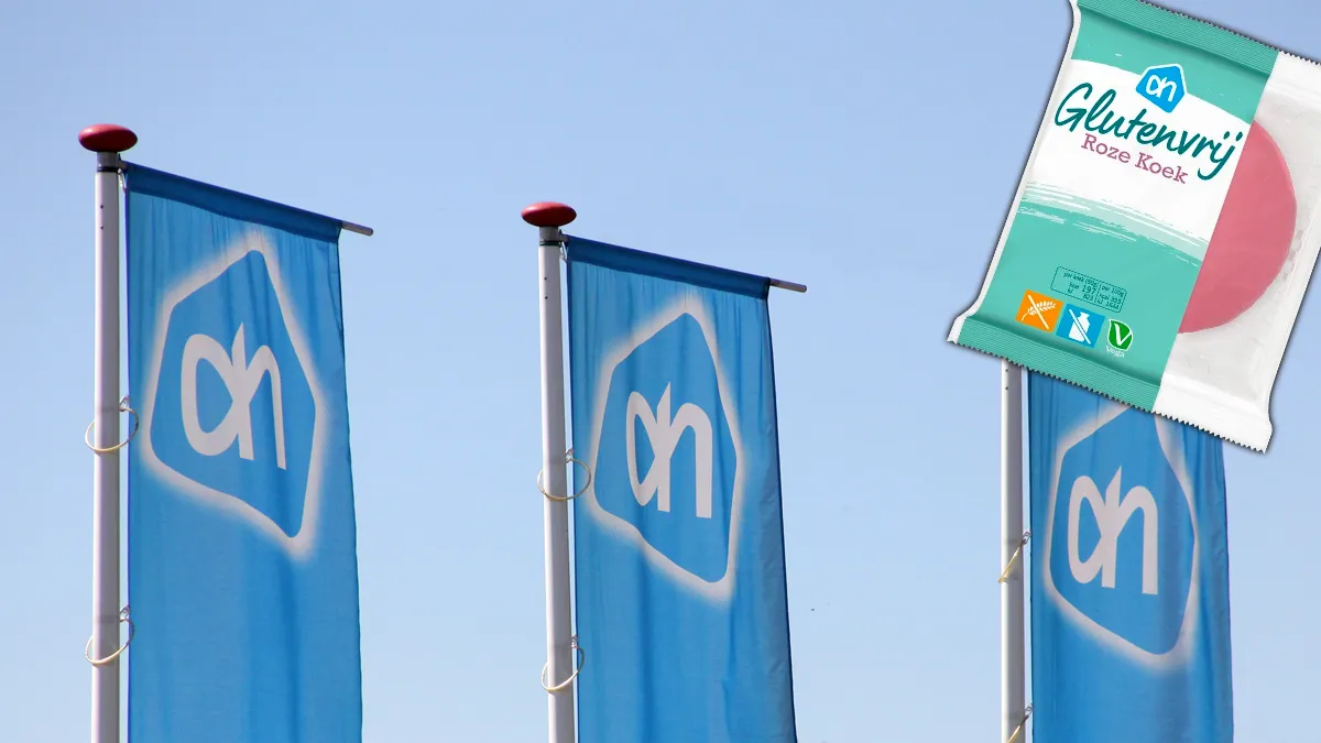 glutenvrije roze koek vlaggen albert heijn ah