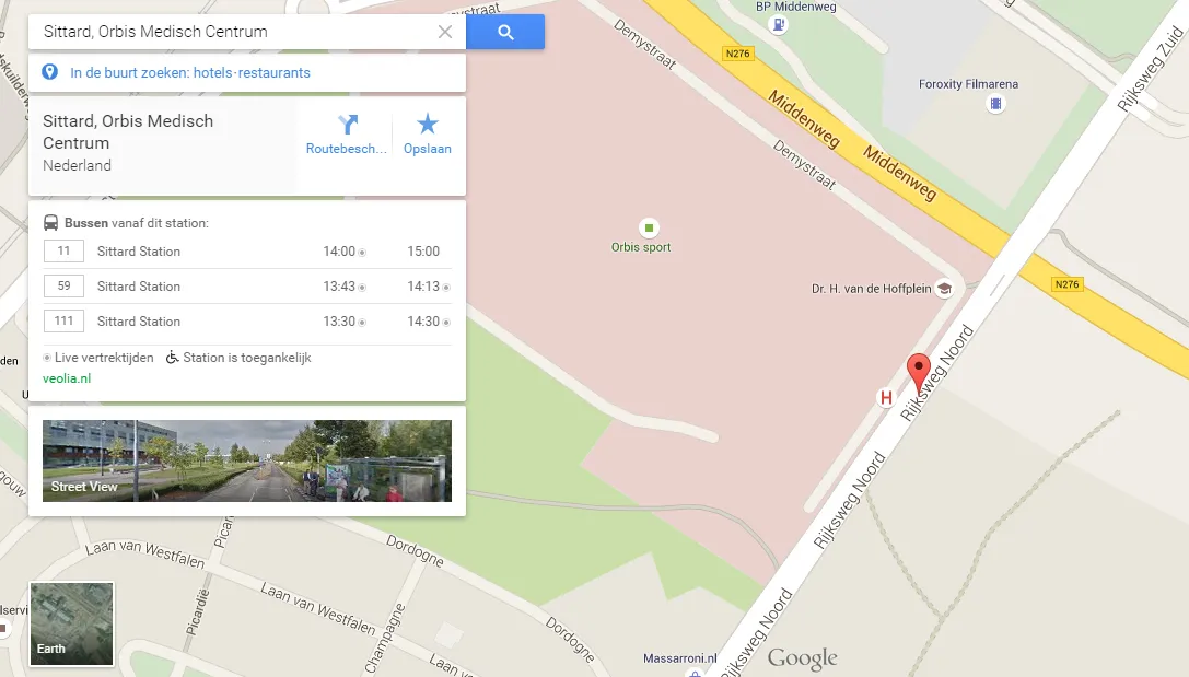 google maps orbis mc sittard geleen