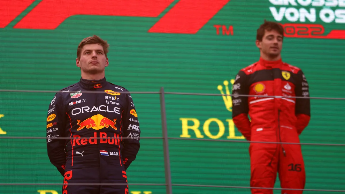 gp oostenrijk 2022 verstappen tweede achter leclerc