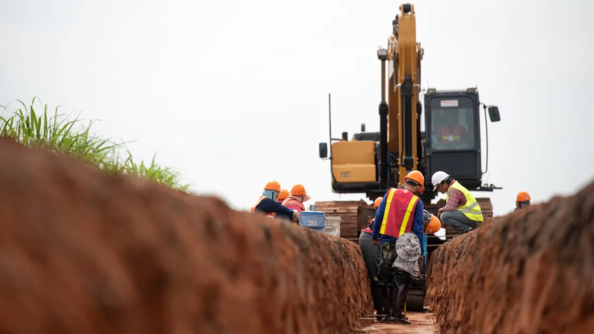 graafmachine gegraven sleuf