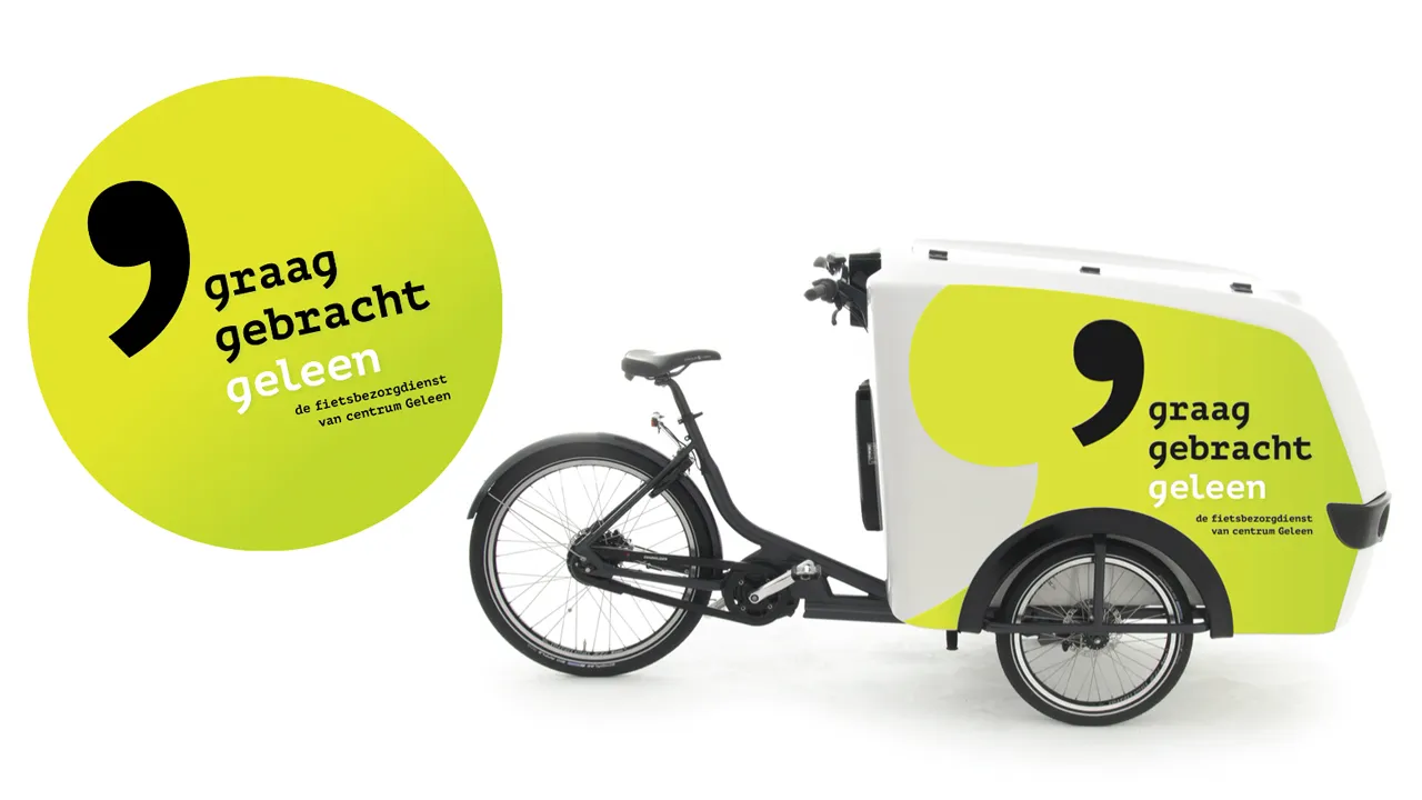 graag gebracht de fietsbezorgdienst van centrum geleen