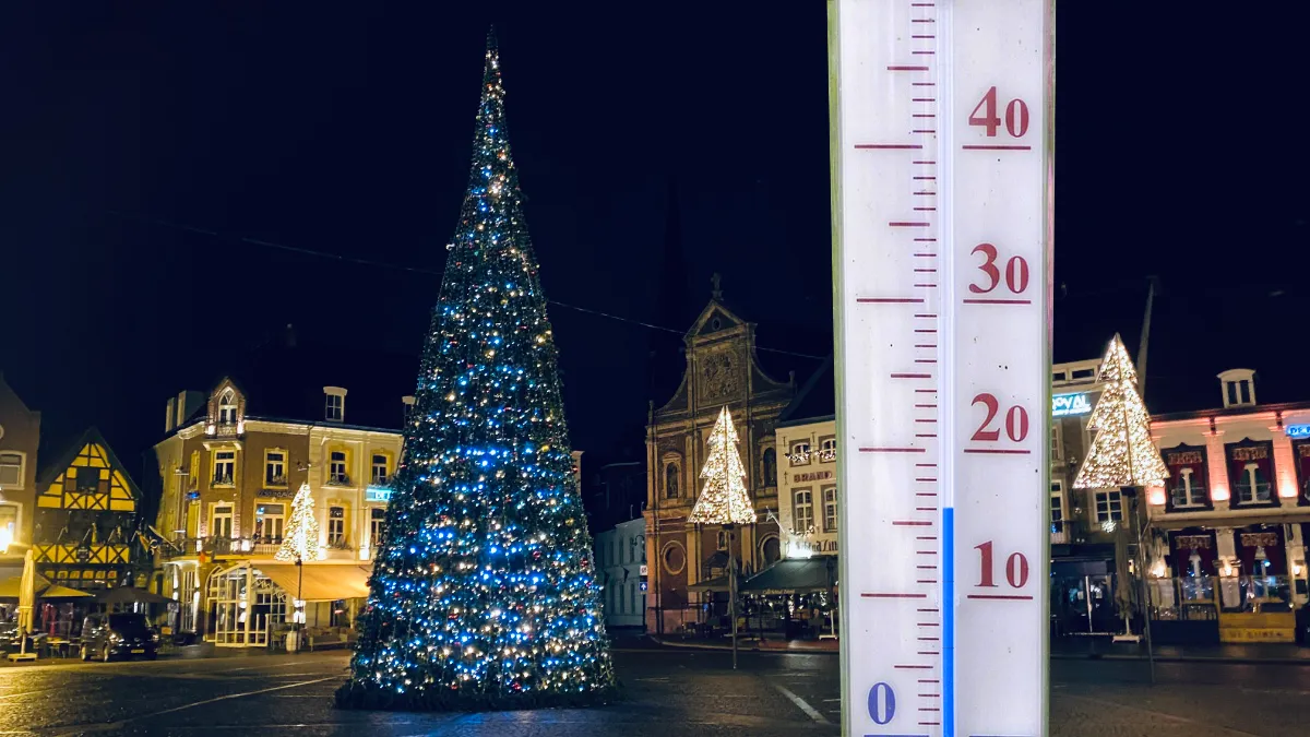 hoge temperatuur 16graden bij jaarwisseling kerstboom markt wentjerdruim 2021