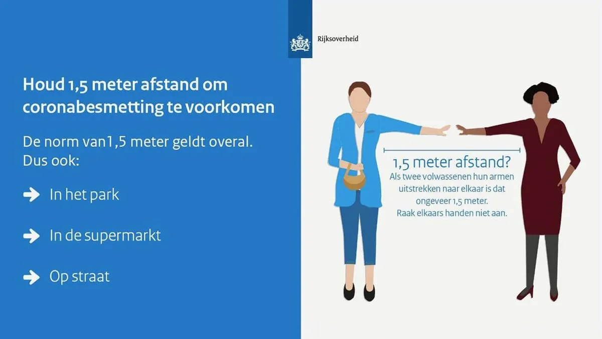 houd anderhalve meter afstand