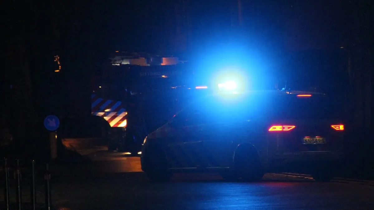 hulpdiensten in het donker