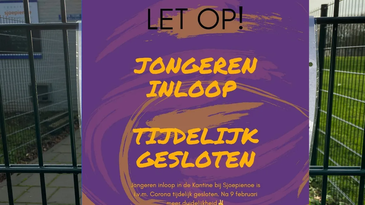 jongereninloop sjoepienoe gesloten wegens corona