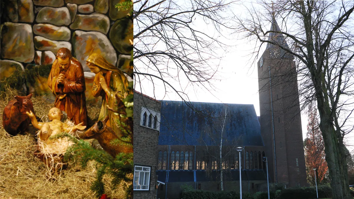 kerststallen in heilig hartkerk overhoven