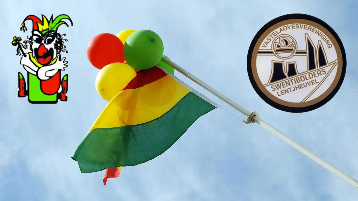 kraonkelaere en swentibolders carnavalsdriekleur rood geel groen vlag 1