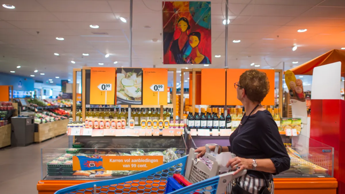 kunst in de supermarkt