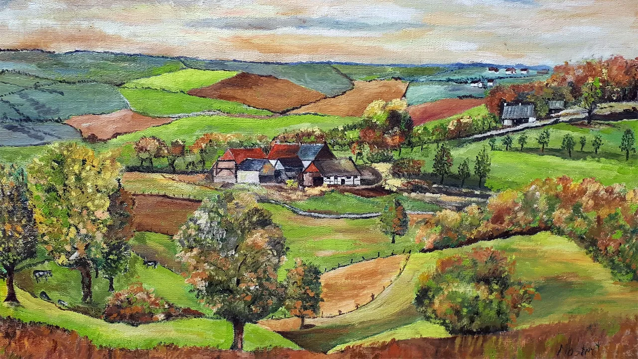 landschap in zuid limburg lang geleden geschilderd door guil mostert