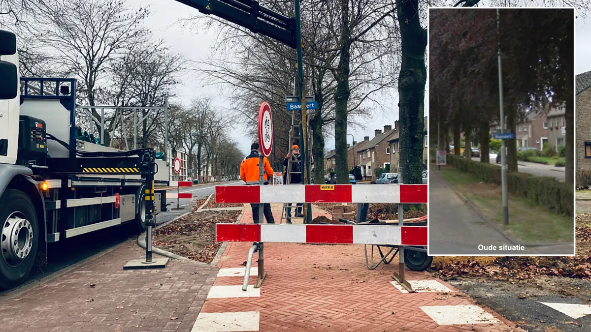 lantaarnpalen verplaatst