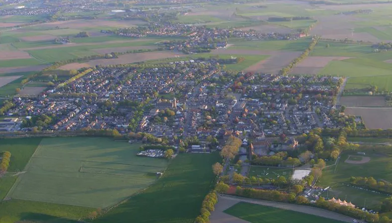 limbricht in vogelvlucht vanuit een luchtballon