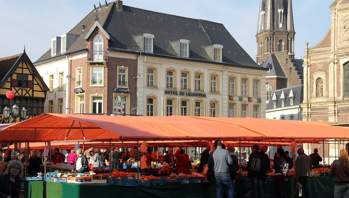 markt sittard op een zaterdag in2014