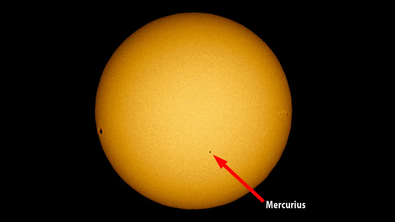 mercurius tussen aarde en zon
