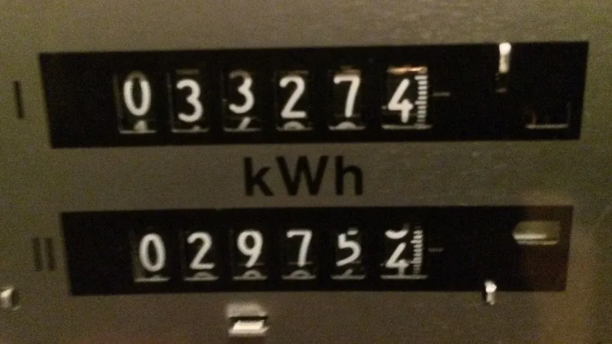 meterstand lektriciteitsverbruik