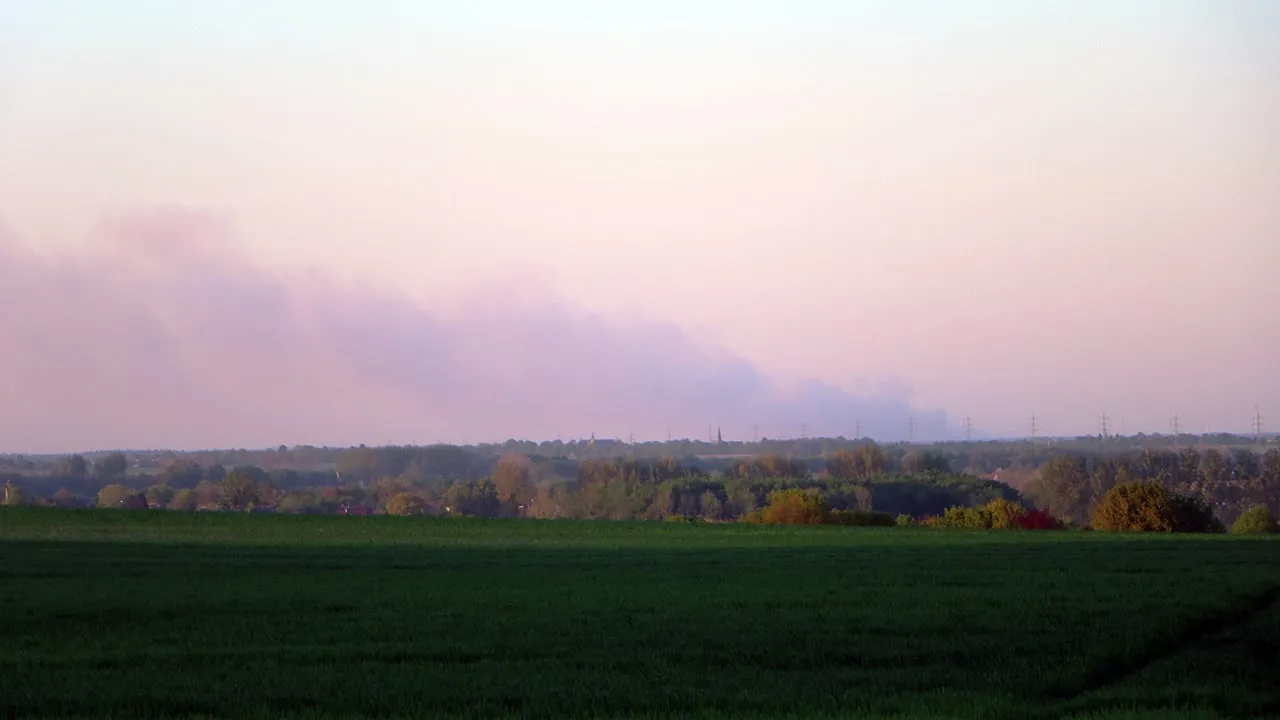 natuurbrand herkenbosch te zien vanuit sittard