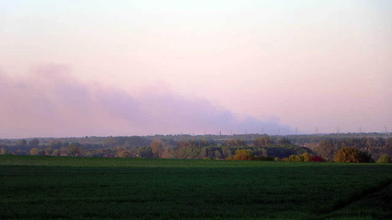 natuurbrand herkenbosch te zien vanuit sittard