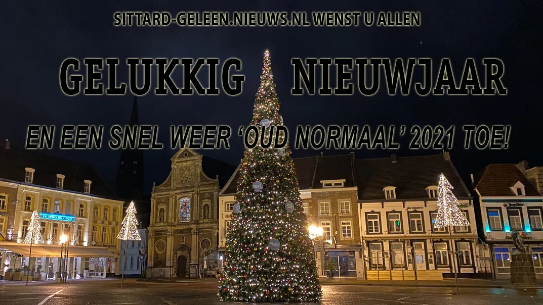 nieuwjaarswens 2021 kerstboom op markt sittard 13 november 2020