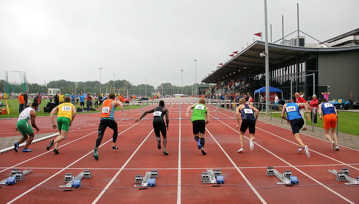 nk atletiek clubteams sittard start 110m horden mannen