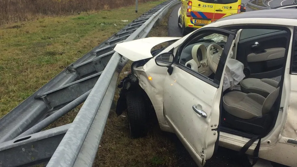 ongeval kerensheide vangrail