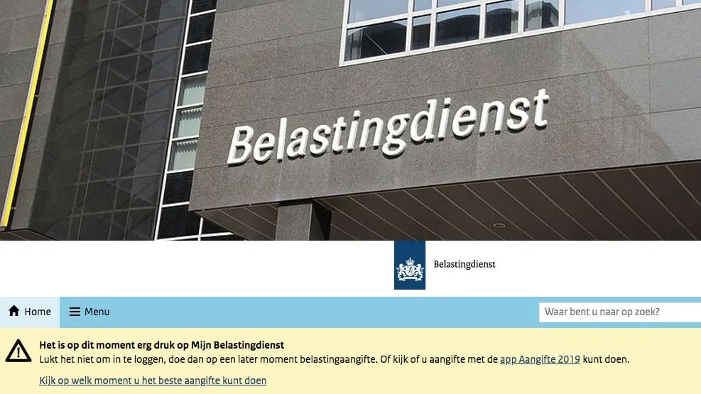 overbelaste website belastingdienst kantoor belastingdienst