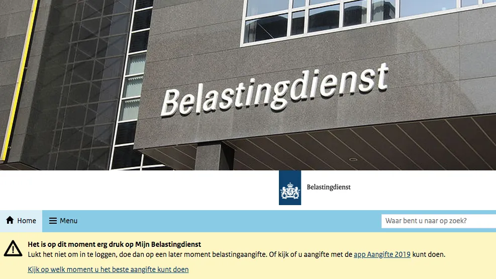 overbelaste website belastingdienst kantoor belastingdienst