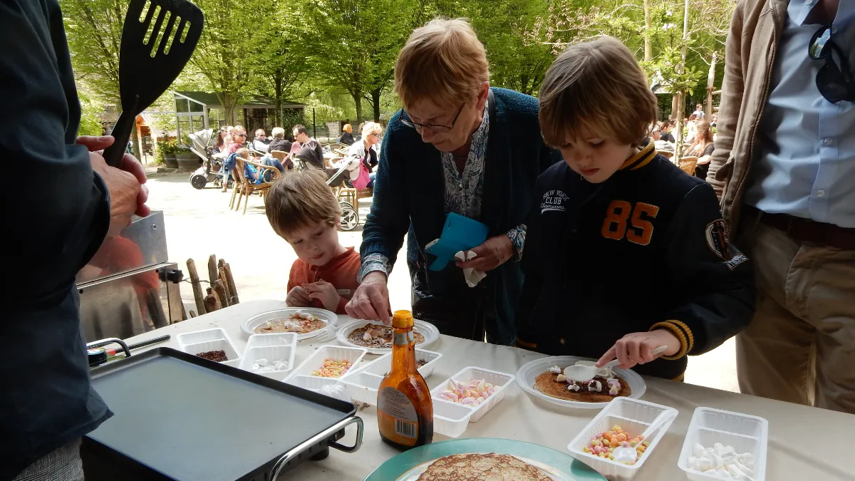 pannenkoeken versieren met oma