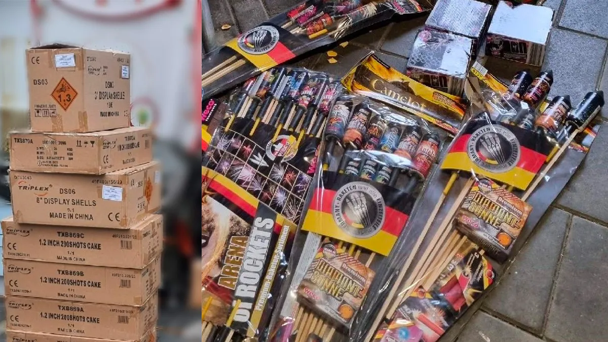 partij illegaal vuurwerk stein