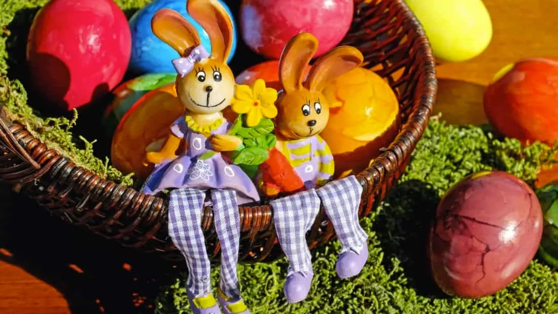 pasen zon mandje eieren