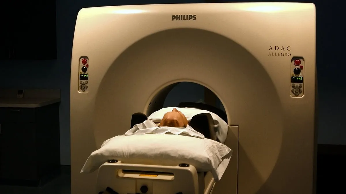 patient in scanner