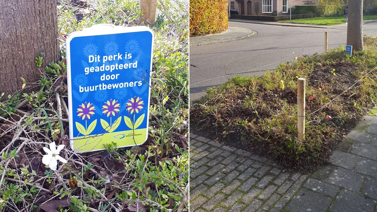perkje geadopteerd door buurtbewoners