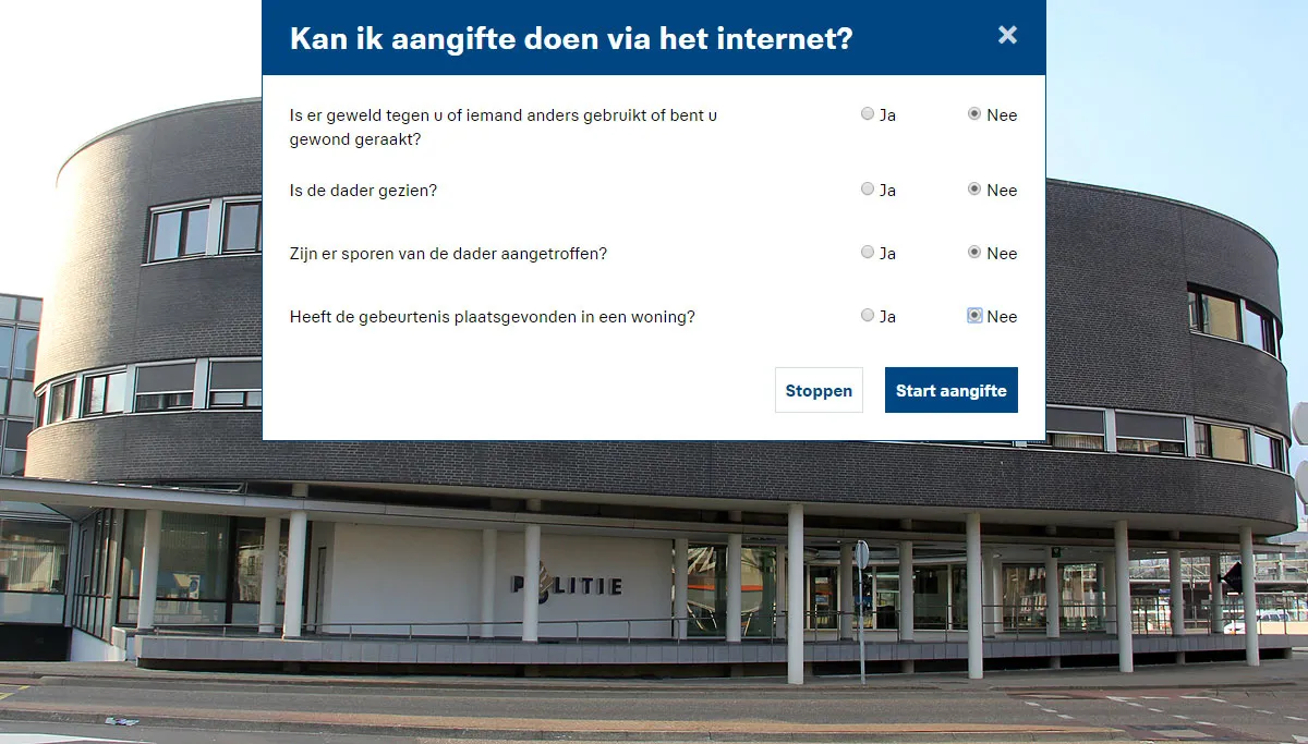 politiebureau sittard april 2014 aangifte via internet