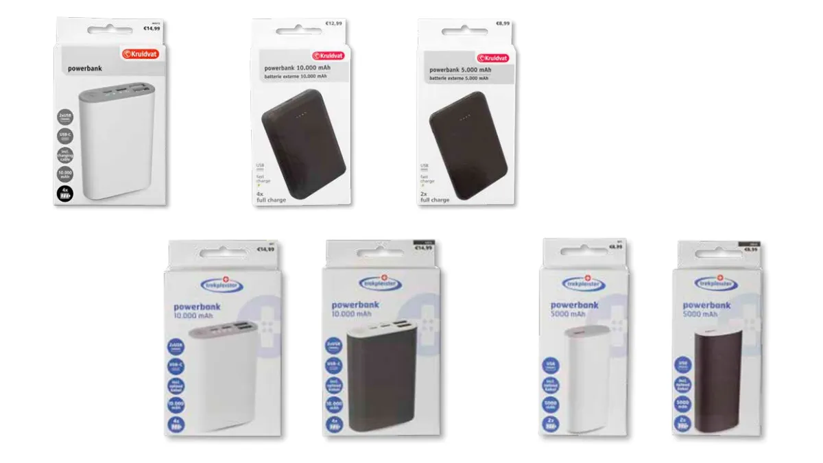 powerbanks trekpleister en kruidvat