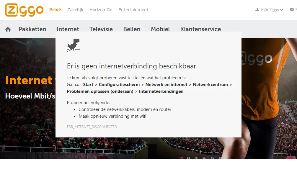 problemen ziggo met internet door hitte