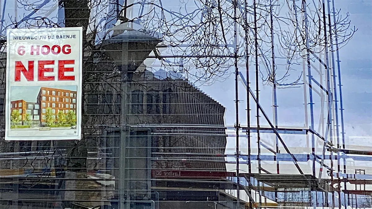 protest tegen hoogte nieuwbouw de baenje sittard