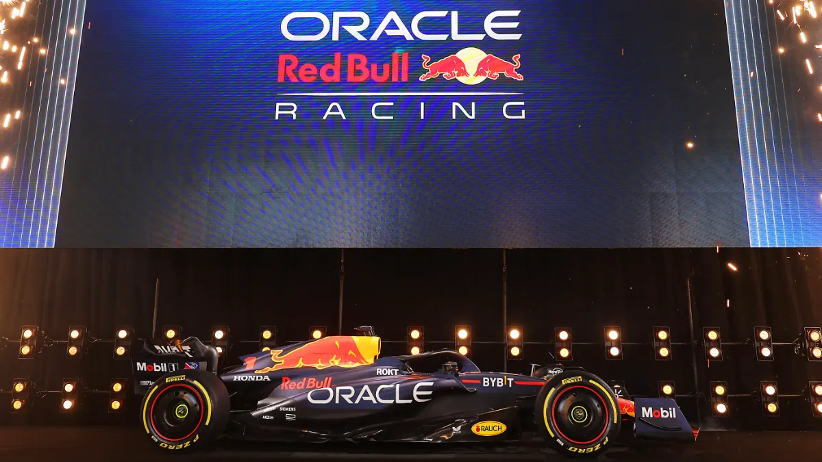 red bull rb19 mike coppola getty imagesgetty images for red bull content pool