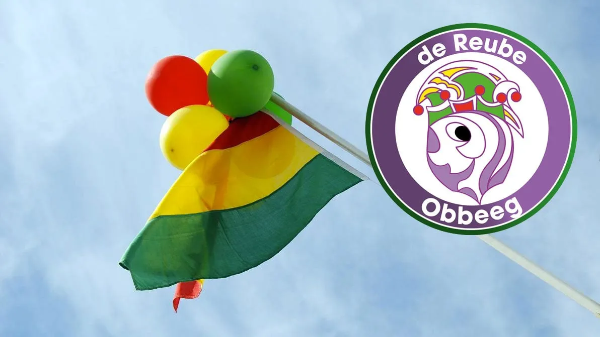 reube carnavalsdriekleur rood geel groen vlag